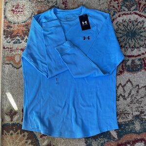 Under Armour Men's Light Blue Long Sleeve Waffle